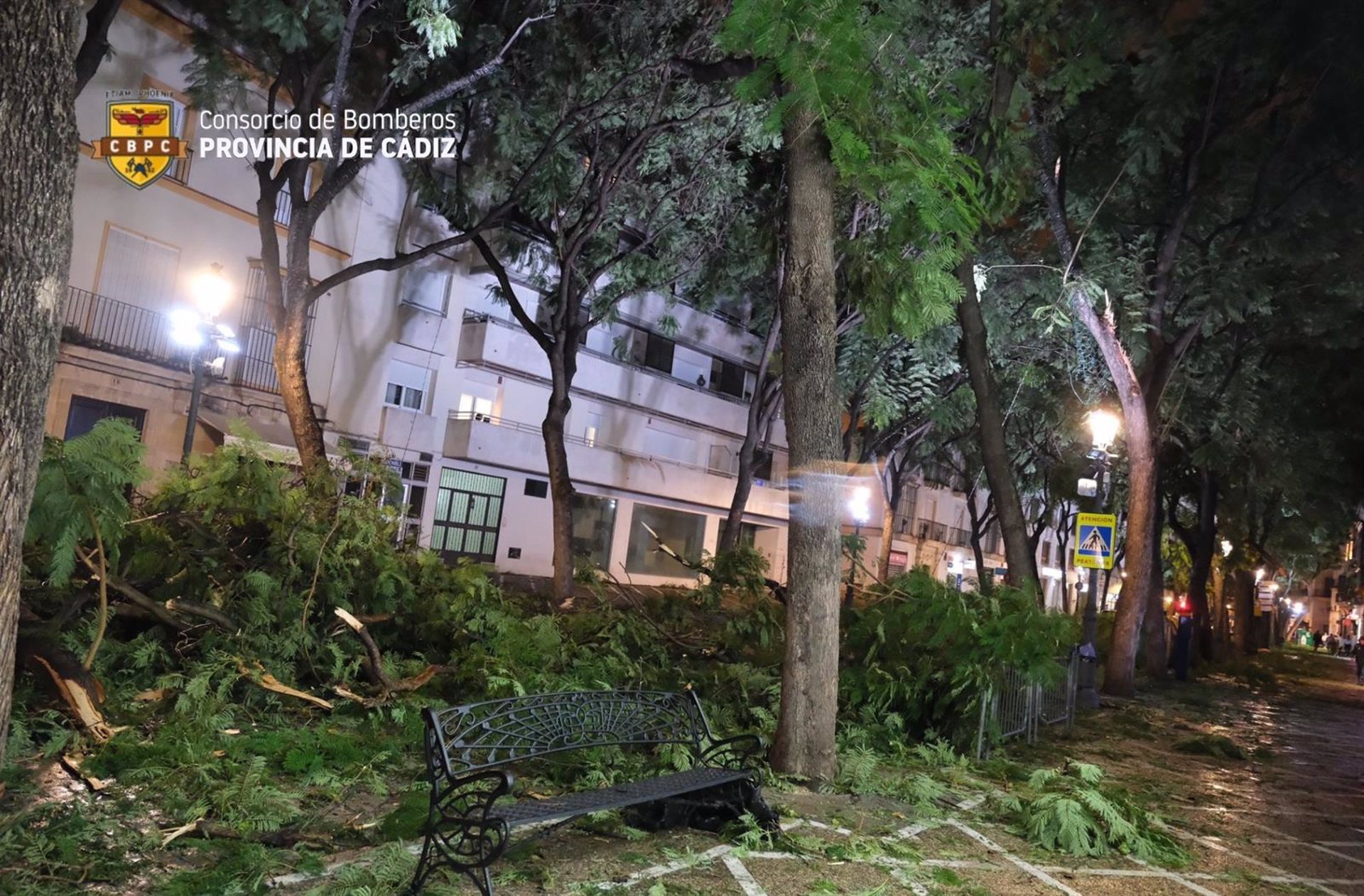 Cádiz El paso del temporal Bernard se salda con más de 300