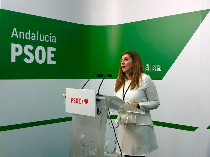 Comparecencia de Irene García en la sede del PSOE