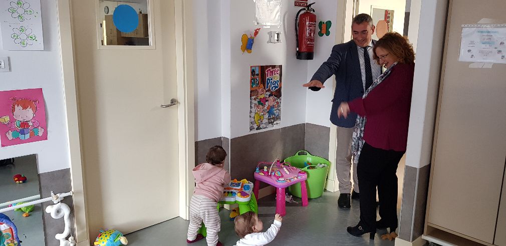 Miguel Andréu visita la Escuela Infantil Virgen del Rosario