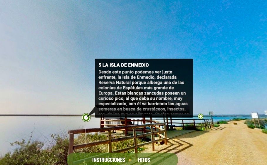 Ruta virtual por el sendero Marismas del Odiel en Huelva