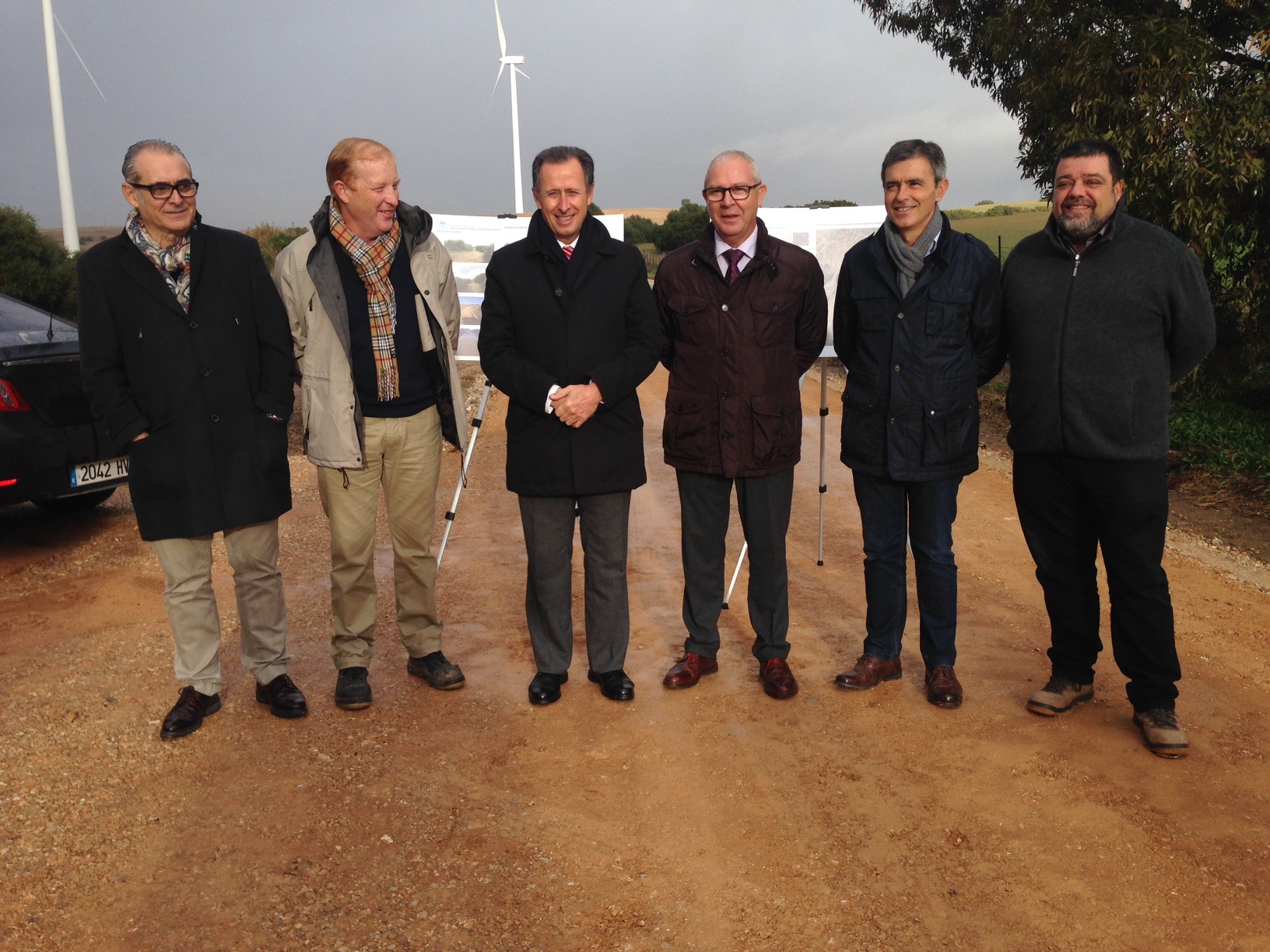 Visita a las obras de la primera fase de la Puerta Verde Chiclana en una imagen de archivo