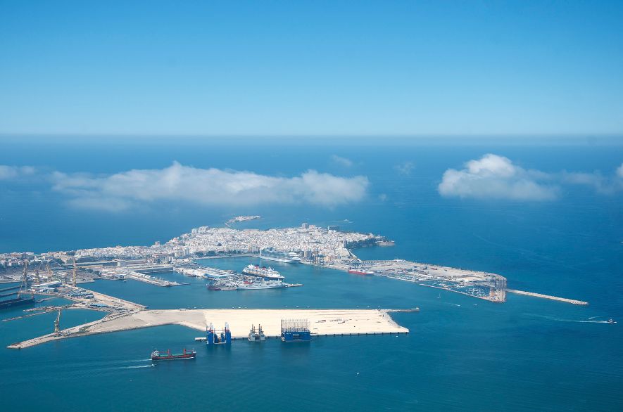 Imagen aérea del Puerto de Cádiz