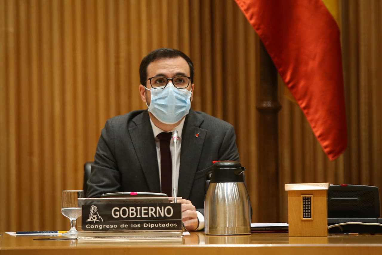 El ministro de Consumo, Alberto Garzón, durante su comparecencia en Comisión