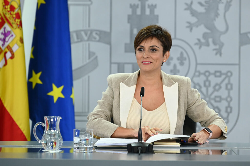 La ministra de Política Territorial y portavoz del Gobierno, Isabel Rodríguez, durante su intervención