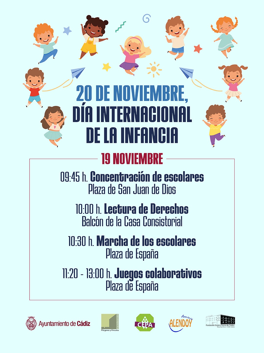 Cádiz celebra el Día de la Infancia con lectura institucional y ...